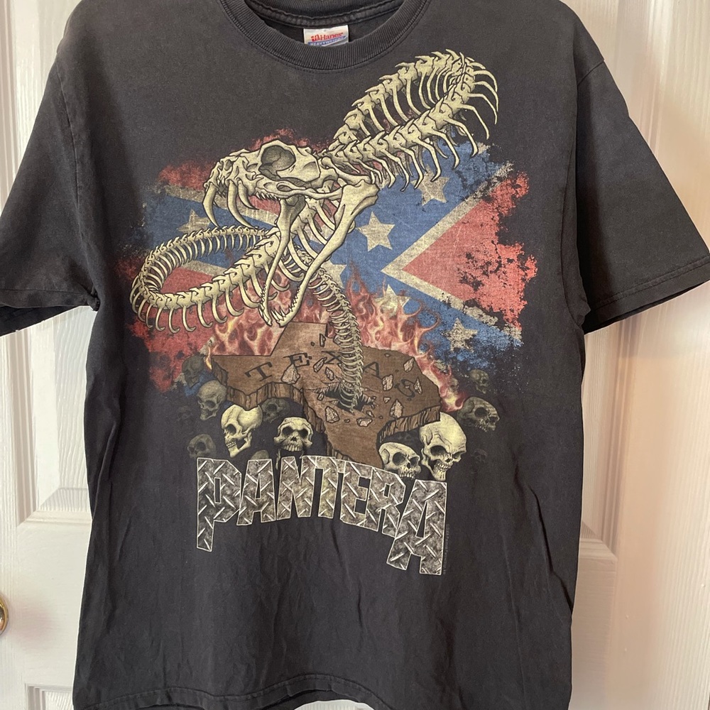 Pantera band T-shirt 1990s band tee music fun 2008 Pantera Partnership fun rock